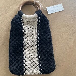 Laude The Label Gabby Mini Macrame Bag Black Summer 2023 NEW